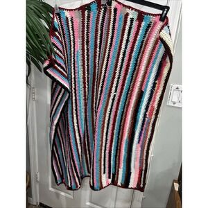 NEW HANDMADE crocheted afghan blanket throw46x41Multicolor Beautiful New GIFT